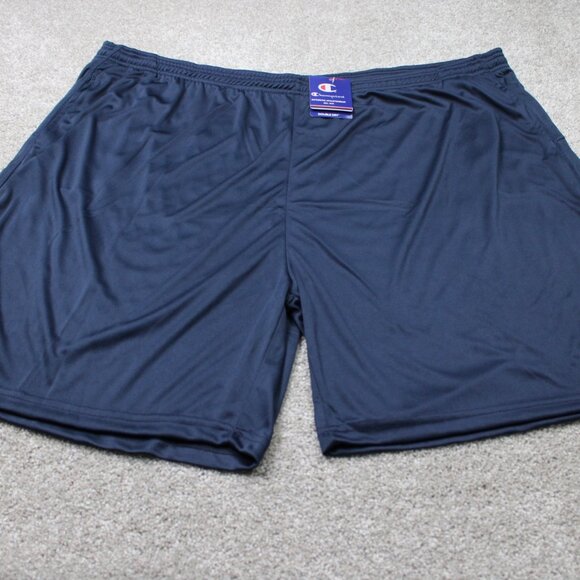Champion Shorts NWT Mens 5XL XXXXXL Blue Double Dry Drawstring Polyester Gym - Picture 2 of 15